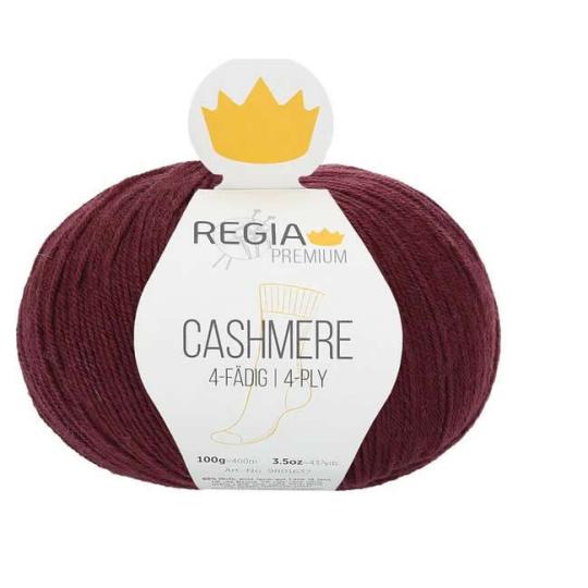 Regia Cashmere Premium 4-fädig 100g wine red 085