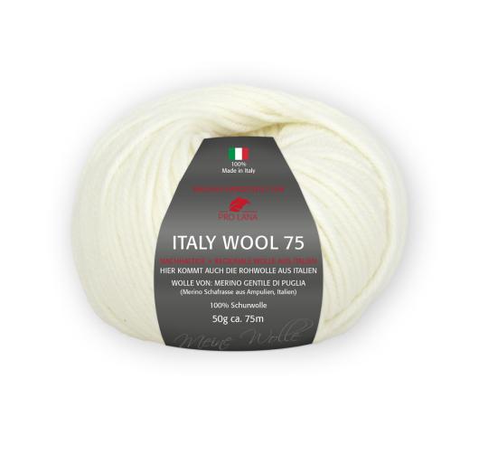 Pro Lana 50g Italy Wool 75 weiß 201
