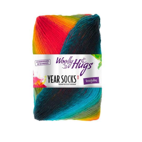 Woolly Hugs Year Socks 100g Rainbow