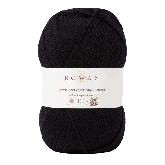 Rowan Pure Wool Worsted 100g black 109