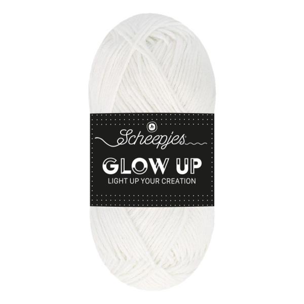Scheepjes Glow Up 50g 1001 Luminescent White - Fluoreszierend Weiß